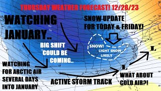 Watching January for significant changes snow update for today amp Friday Active storm track [upl. by Calmas]