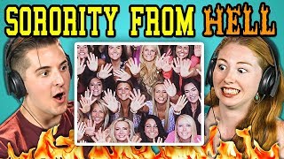 COLLEGE KIDS REACT TO SORORITY FROM HELL Sorority Chants [upl. by Ashelman]