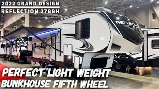 Perfect Light Weight Bunkhouse Fifth Wheel  2022 Grand Design Reflection 278BH [upl. by Attah]