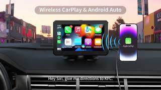 7quot Eonon P3 Portable Car Stereo w Apple CarPlay amp Android Auto amp Backup Camera for Any Car Trucks [upl. by Haggar438]