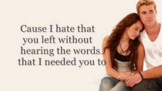 I Hope You Find It  Miley Cyrus  The Last Song FULL WLyrics [upl. by Hcab]