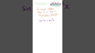 Trigonometric identities  ALevel Maths hacks year12 year13 alevelmaths mathsrevision [upl. by Huggins]