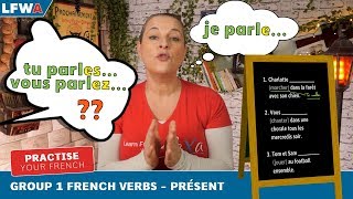 Practise your French Group 1 quotERquot Verbs  PRÉSENT [upl. by Hatnamas]