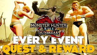 All 63 Event Quests amp Rewards  Monster Hunter Rise Sunbreak [upl. by Elehcar]