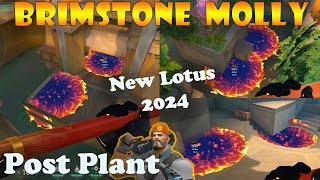 Top 15 New Lotus Brimstone Post Plant Lineups  Brimstone Lineups Lotus  Valorant Tips amp Tricks [upl. by Lavicrep335]