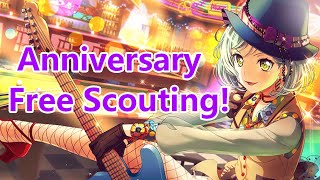 Bandori Anniversary Free Scouts  Dreamfest [upl. by Novihs784]