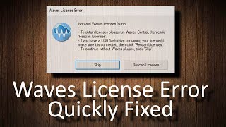 FIX Waves License Error No valid Waves licenses found [upl. by Harehs]