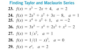 Taylor series and Maclaurin series of function  Thomas calculus exercise 108 Question  2332 [upl. by Dlorrej]