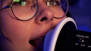 Tongue Fluttering   ZOOMED ASMR [upl. by Aicatsal]