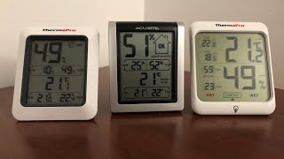 Thermometer Hygrometer comparison Thermopro VS AcuRite👍 [upl. by Eseuqcaj]