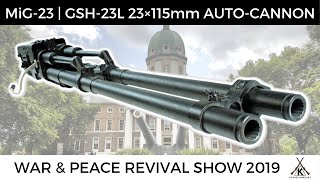 GSh23L AutoCannon in 23×115mm  Taken Off A MiG23  Cold War Collectables At War And Peace 2019 [upl. by Nivlam]