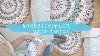 Häkelteppich selber häkeln  Häkelanleitung DIY Teil 1 [upl. by Ydennek]