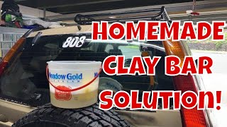 How to claybar QUICK Using a HOMEMADE Clay Bar Solution [upl. by Eluj]