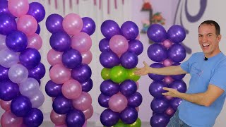 COMO HACER COLUMNAS DE GLOBOS  decoracion con globos  decoraciones para cumpleaños gustavo gg [upl. by Ammamaria]