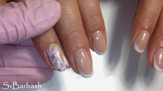 NAIL ART ДО  ПОСЛЕ КОРРЕКЦИИ ДИЗАЙН НОГТЕЙКАМУФЛЯЖ С МИКРОБЛЕСКОМ [upl. by Albric]