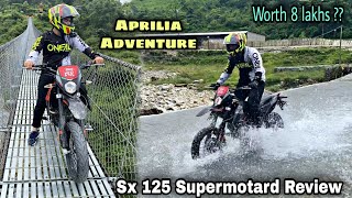 Aprilia SX 125 Supermotard  Rare Dirt Bike in Nepal  Adventure Ride  AKR [upl. by Bamford]