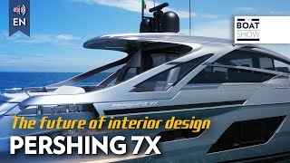 PERSHING 7X  Exclusive Yacht Review and Interiors  The Boat Show [upl. by Chute334]