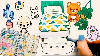 How to draw Toca Life World BedCushionTablesProps etc DIY Tutorial [upl. by Huang]