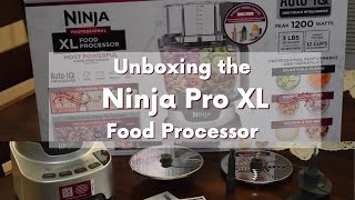 Ninja Pro XL Unboxing  12 Cup Capacity Bowl 1200 Watt Large 3Part Chute amp Adjustable Slicing [upl. by Bernard]