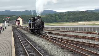 Ffestiniog Railway in Porthmadog Wales [upl. by Atnuahs]