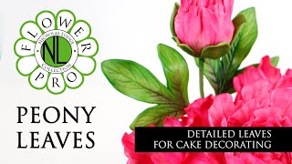 Flower Pro Peony Leaves  Cake Decorating Tutorial With Chef Nicholas Lodge [upl. by Meador863]