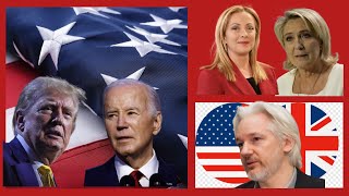 Debata Biden vs Trump Julian Assange na quotwolnosciquot Wybory we Francji etc [upl. by Alitta889]