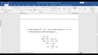 Keseimbangan Pasar harga dan jumlah keseimbanganequilibrium [upl. by Tallbott]