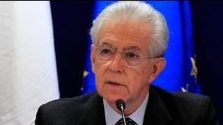 Italia Monti si è dimesso [upl. by Hgielram]