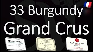 The 33 Grand Cru Wines from Burgundy  Complete List  French Pronunciation [upl. by Walter]