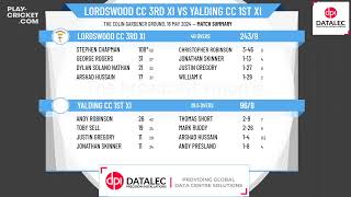 Lordswood CC 3rd XI v Yalding CC 1st XI [upl. by Haizek]