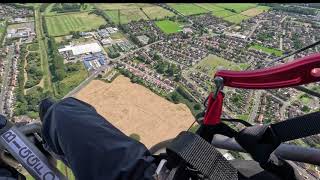 S1 E3 Flying my paramotor trike over Wirral landing and takeoff [upl. by Eanar722]