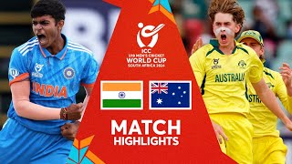 India vs Australia  Final Match Highlights  U19 CWC 2024 [upl. by Hunsinger493]