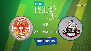 Highlights 23nd Match Islamabad United vs Lahore Qalandars  23rd Match  LQ vs IU [upl. by Plossl934]