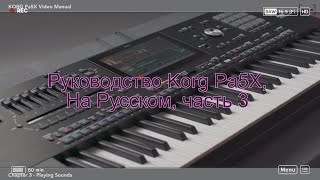 Руководство Korg Pa5X часть 3 Воспроизведение звуков [upl. by Artinek858]