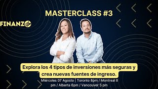 Clase 03 Explora los 4 tipos de inversiones más seguras y crea nuevas fuentes de ingreso [upl. by Iruam]