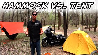 Tent vs Hammock  Motorcycle Camping [upl. by Roderica]