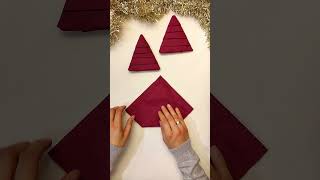 Napkin Folding Tutorial  Christmas Tree Napkin Fold  Savijanje salveta shorts napkinfolding [upl. by Acinomed95]