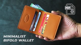 Minimalist Bifold Wallet  Tutorial with PDF Pattern [upl. by Enaile]