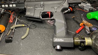 Monks Airsoft hpa grip  Eurotactics on KWA m4 airsoft [upl. by Darby]