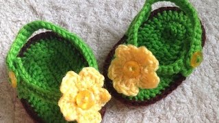 How To Crochet Cute Baby Flip Flops  DIY Crafts Tutorial  Guidecentral [upl. by Bonny]