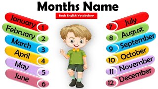 Name of Months With spelling  Month names in English  ModernLearningLabmonths monthname [upl. by Sothena]