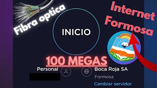 Internet de Personal Fibertel Fibra Optica FORMOSA 100 Megas speedtest [upl. by Hedy]