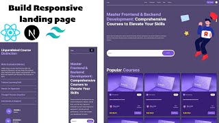 ELearning Platform with Nextjs Tailwind CSS and Shadcn  Responsive Landing Page  Part 1 [upl. by Kevina634]