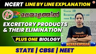 Plus One  Biology  Excretory Products and their Elimination  NCERT Line by Line  CBSE NEET STATE [upl. by Ahsad157]