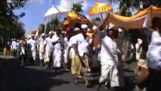 Bali Melasti Ceremony Parade Nyepi Day  1 [upl. by Lahsiv]