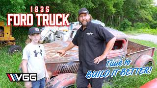 Chopped Top 1935 Ford Truck is Back lets BUILD IT BETTER [upl. by Notla]