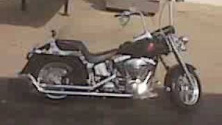 2005 Harley Davidson fatboy with Loud Fishtail Pipes For Sale [upl. by Nivrad513]