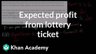 Expected profit from lottery ticket  Probability and Statistics  Khan Academy [upl. by Riannon]