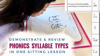 Phonics Syllable Types In ONE Sitting Lesson Under TWO Minutes [upl. by Dahle]