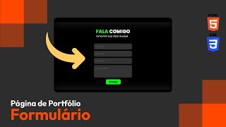 Como criar Portfólio com HTML e CSS  Pt 0608  Formulário de contato [upl. by Tellford]